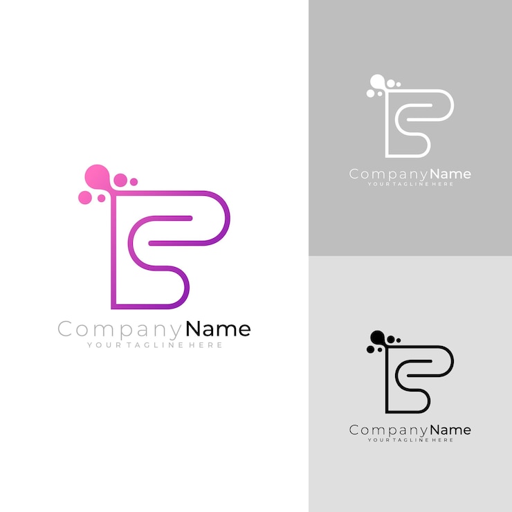 Vector logotipo b y s con estilo de línea logotipo bs iconos comerciales simples