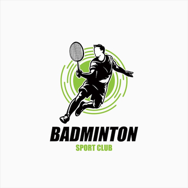 Vector logotipo de bádminton deportivo creativo logotipo de campeones creativos atléticos