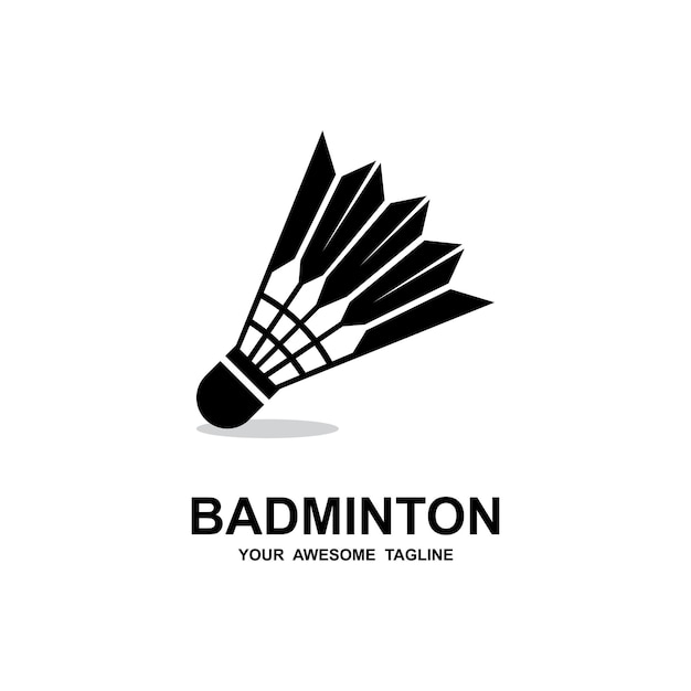 logotipo de bádminton icono vectorial ilustración diseño de logotipo para club de campeonato y competencia