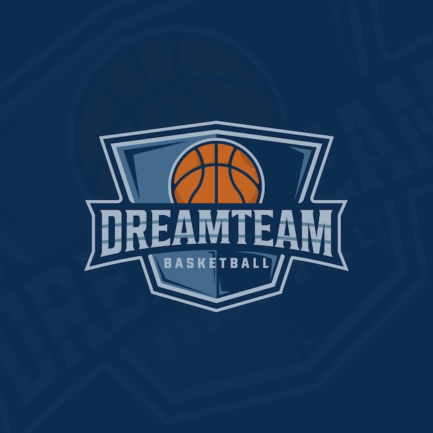 logotipo de baloncesto emblema vector ilustración plantilla icono diseño gráfico signo o símbolo deportivo