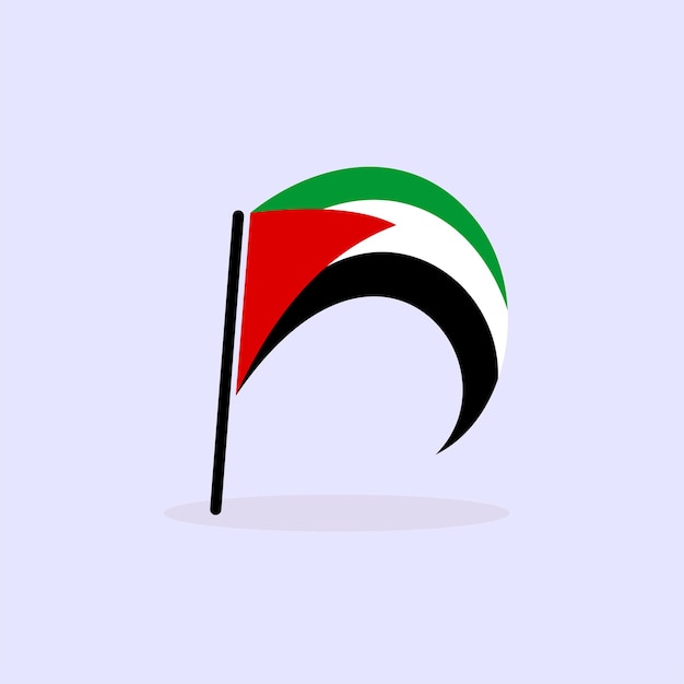 El logotipo de la bandera de Palestina