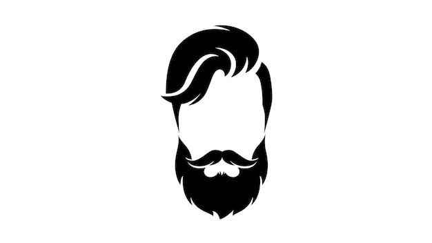 logotipo de barba y cabello