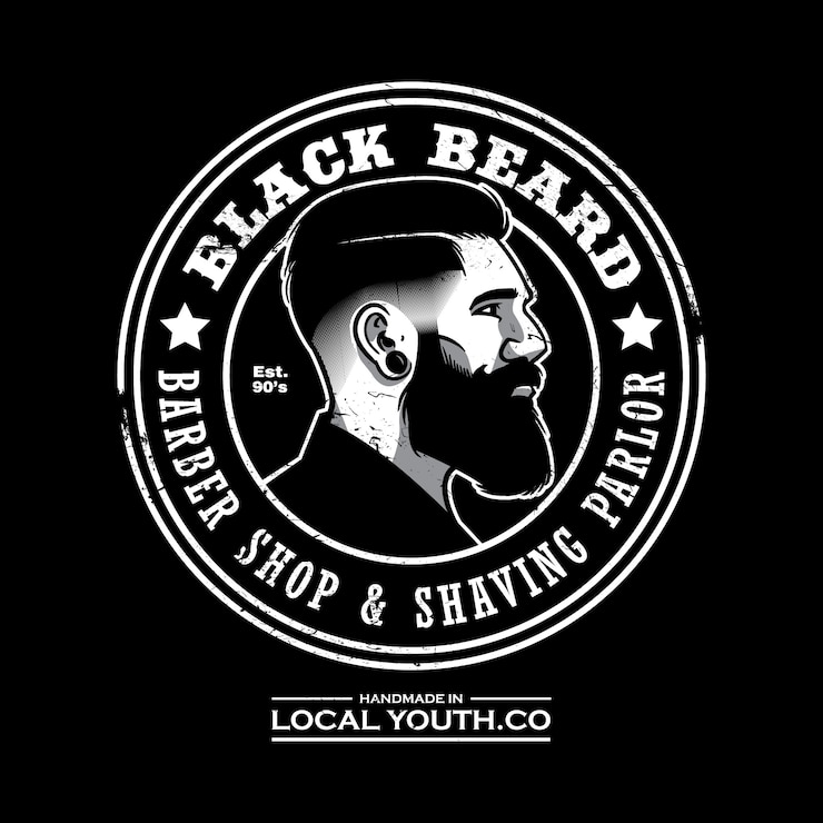 Vector logotipo de barber vintage