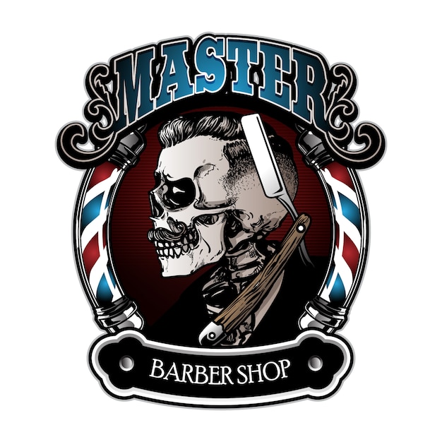 Logotipo de la barbería vintage