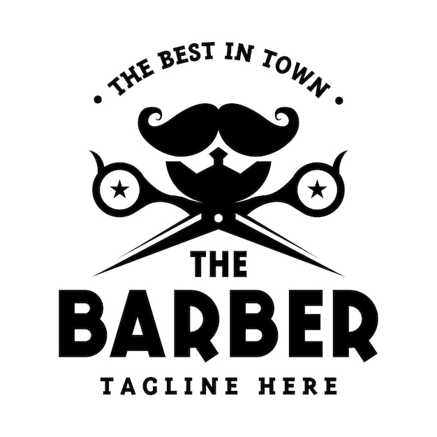 El logotipo de la barbería