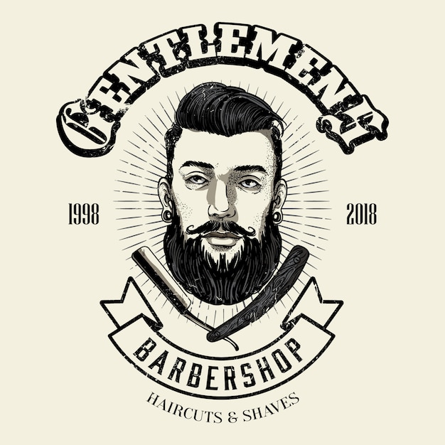 logotipo de barbero