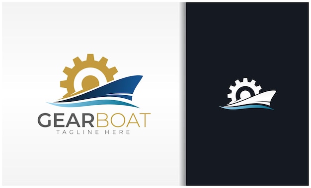 Logotipo de barco y equipo
