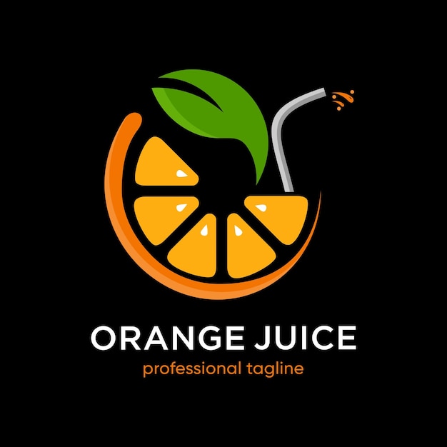 Logotipo de la barra de jugo de naranja