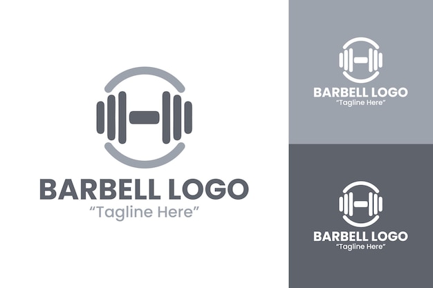 Logotipo de barra limpia y audaz para soluciones de marca de gimnasio y fitness