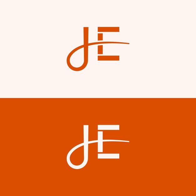 Logotipo basado en iniciales limpios y mínimos EH HE E H letra fuentes creativas monograma icono símbolo