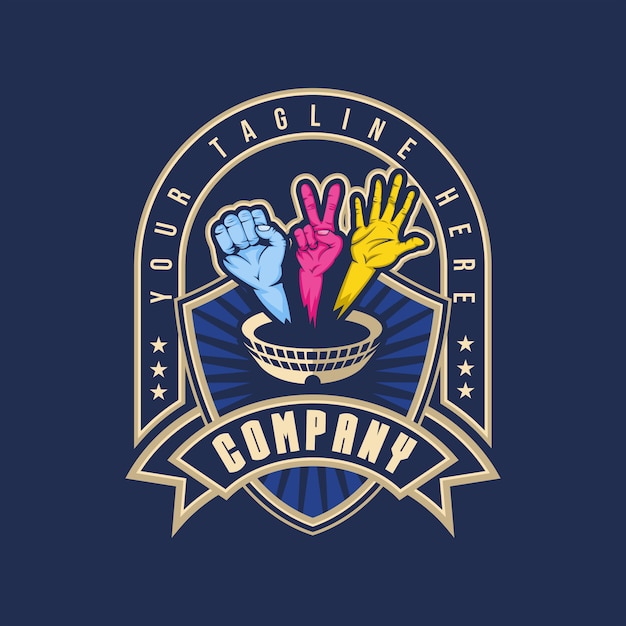 Logotipo de la batalla en la batalla de la mano.
