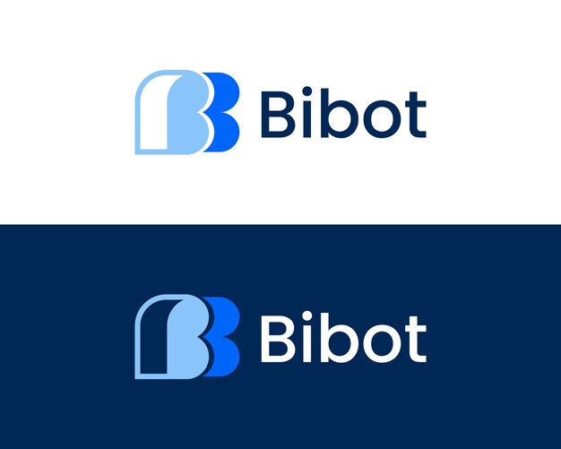 Vector logotipo bb minimalista moderno diseño de logotipo de letra b en color