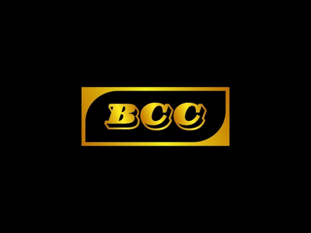 Vector logotipo de bcc sobre un fondo negro