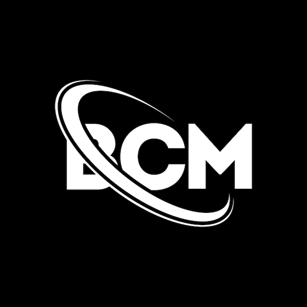 El logotipo de BCM, la letra BCM, el diseño del logotipo, las iniciales, el logotipo BCM vinculado con un círculo y un monograma en mayúsculas, la tipografía BCM para el negocio tecnológico y la marca inmobiliaria.