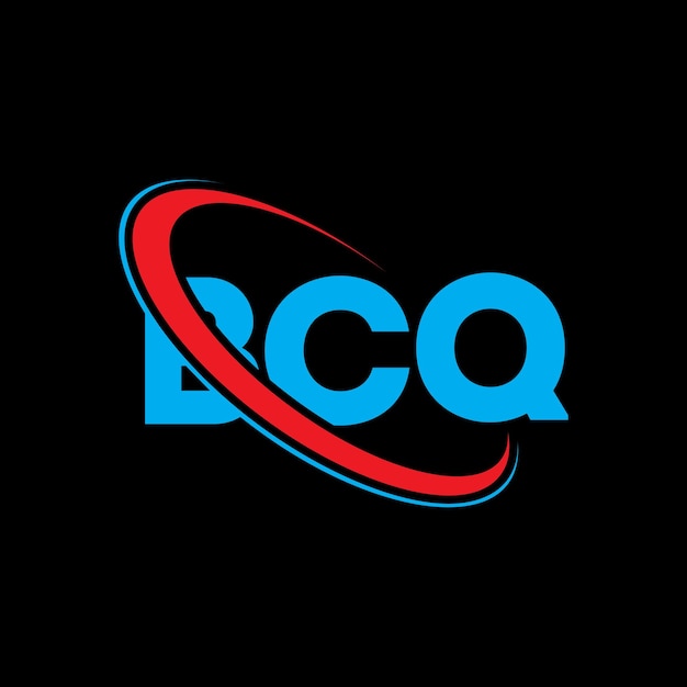 El logotipo BCQ, la letra BCQ, el diseño del logotipo de la carta BCQ, las iniciales, el logotipo de BCQ vinculado con un círculo y un monograma en mayúsculas, la tipografía de BCQ para el negocio tecnológico y la marca inmobiliaria.
