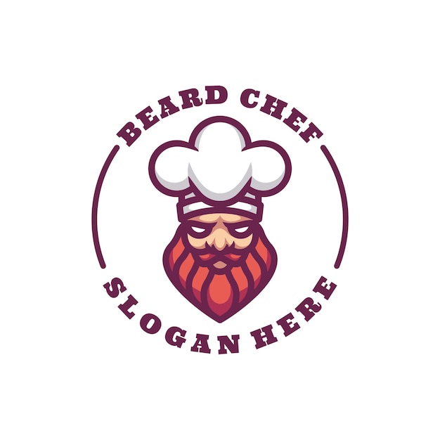 Logotipo de beard chef