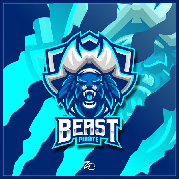 Vector logotipo de beast pirate gaming esport