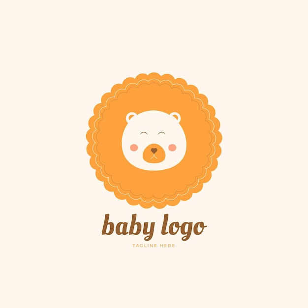 Logotipo de bebé detallado