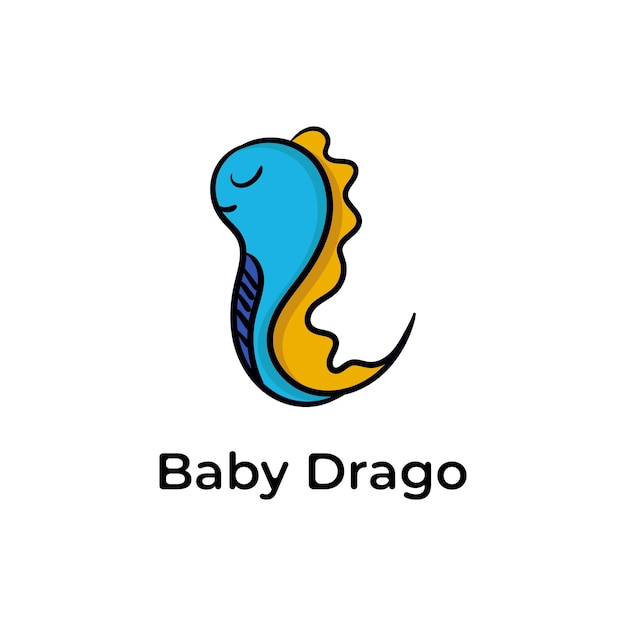 logotipo de bebé drago