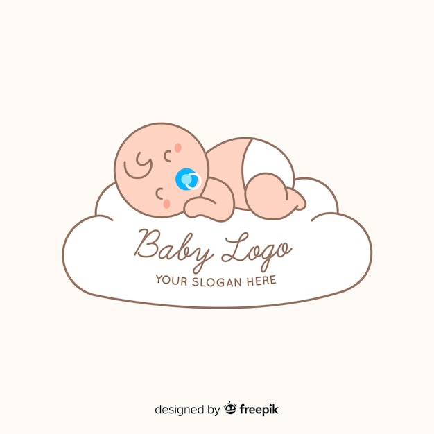 Logotipo de bebé durmiendo