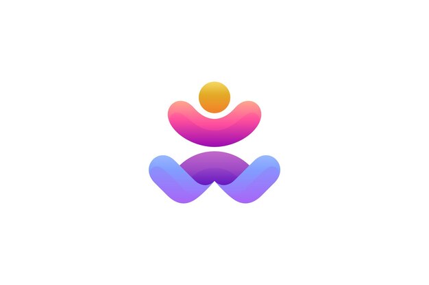 Logotipo de bebé sano y alegre.
