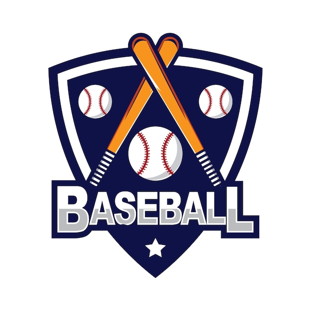 Vector logotipo de béisbol, american logo sport