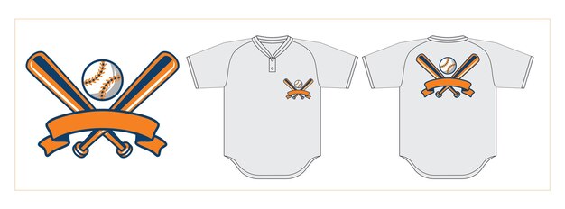Logotipo de béisbol con camiseta