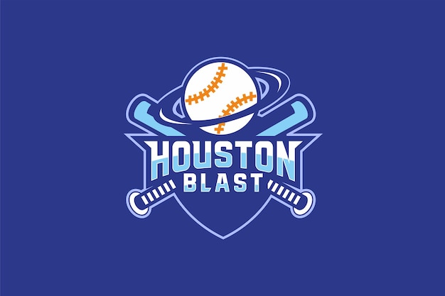 Logotipo de béisbol con emblema