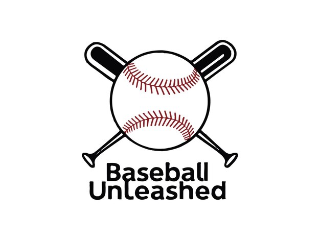 Un logotipo de béisbol con fondo blanco