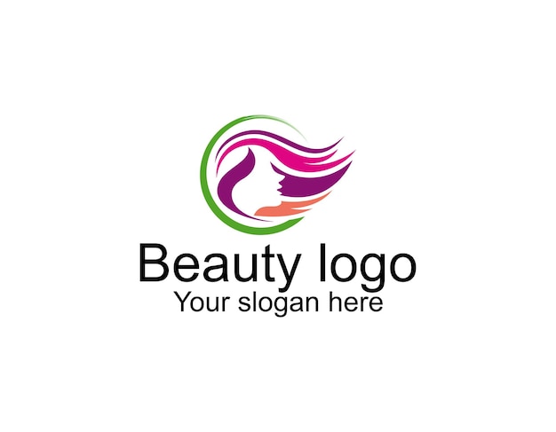 Logotipo de belleza colorida Plantilla de diseño vectorial