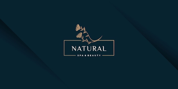 Logotipo de belleza con concepto de elemento creativo Vector Premium parte 5