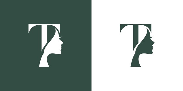 Logotipo de belleza con elemento creativo de estilo vectorial premium