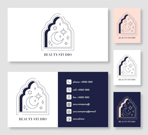 Logotipo de belleza en estilo boho
