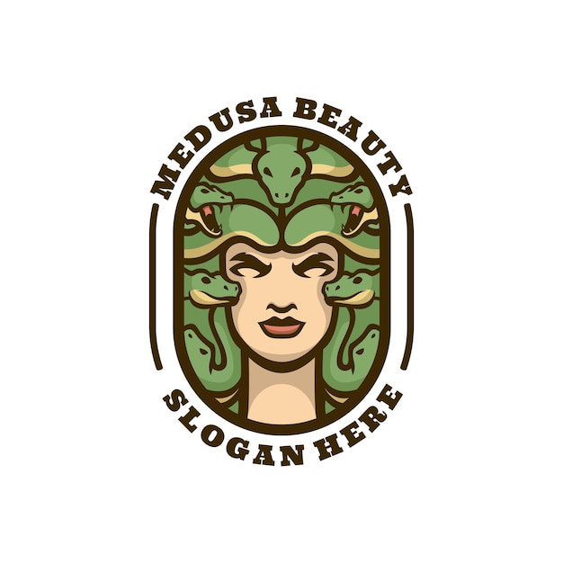 Logotipo de la belleza de medusa