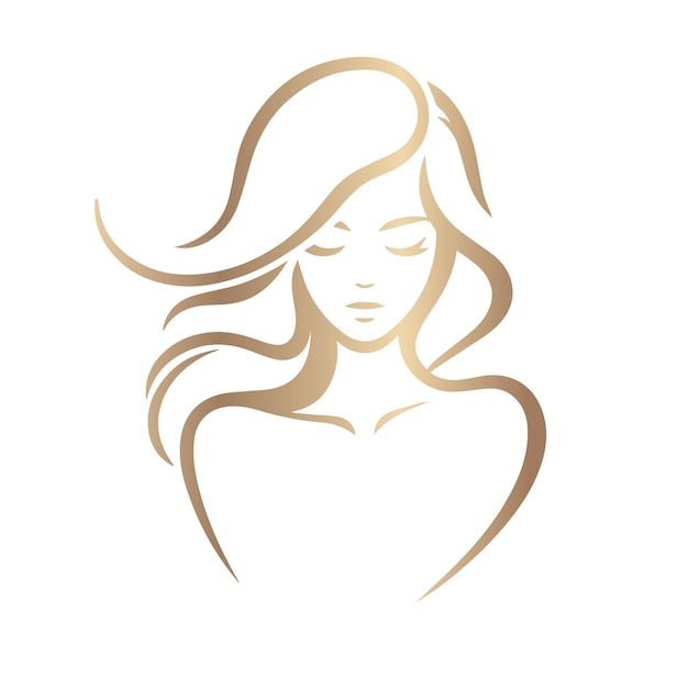 El logotipo de la belleza de la mujer