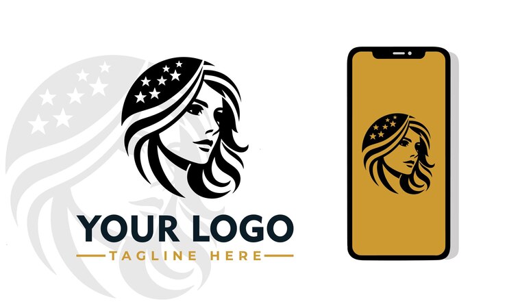 Vector logotipo de belleza mujeres shilluette color negro