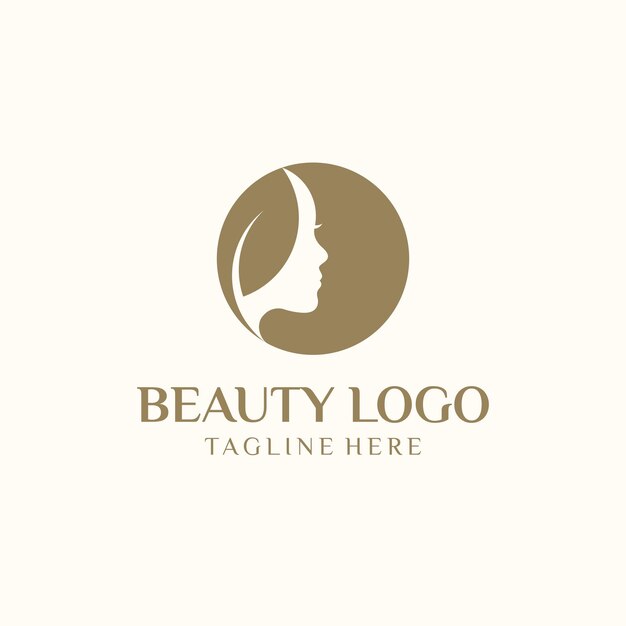 Vector logotipo de belleza para un negocio de belleza o un salón de belleza