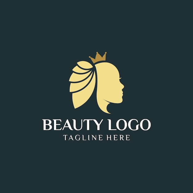 Vector logotipo de belleza para un negocio de belleza o un salón de belleza