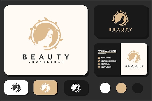 Vector logotipo de belleza piel de belleza logotipo de salón de belleza inspiración para su negocio