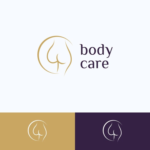 Logotipo de belleza de silueta de cuerpo de mujer joven