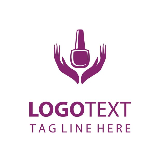 Logotipo de belleza de las uñas