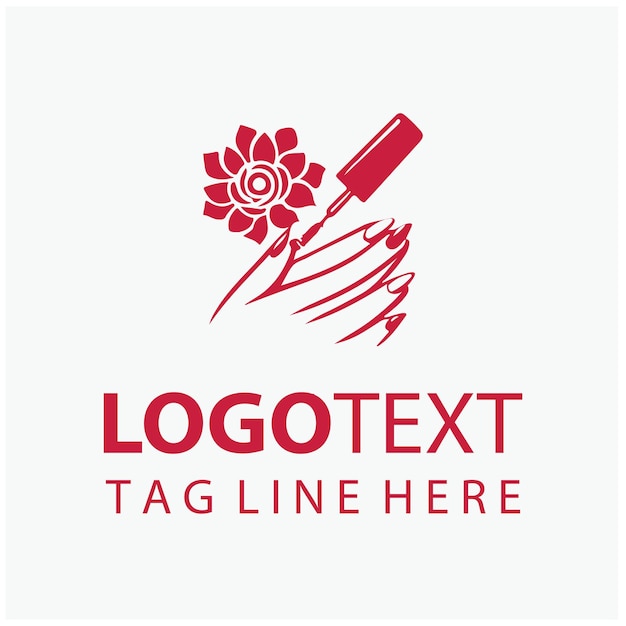 Logotipo de belleza de las uñas