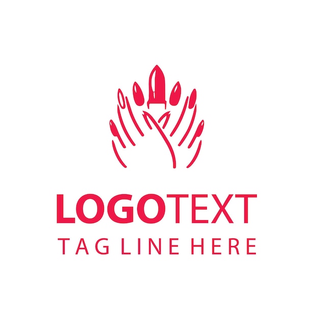 Logotipo de belleza de las uñas