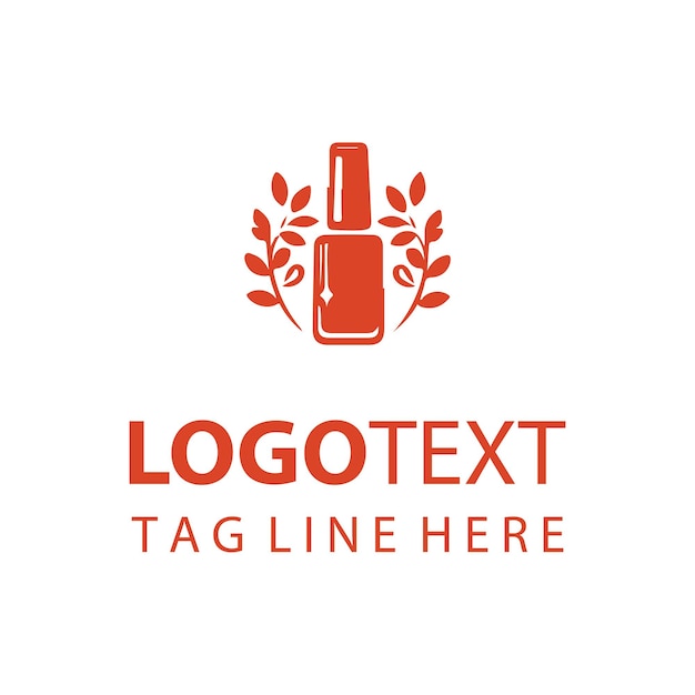Logotipo de belleza de las uñas
