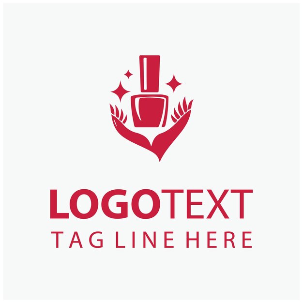 Logotipo de belleza de las uñas
