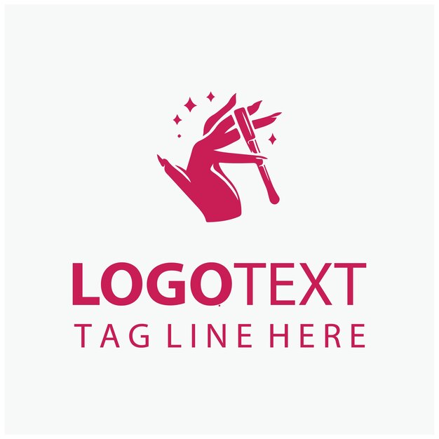 Logotipo de belleza de las uñas