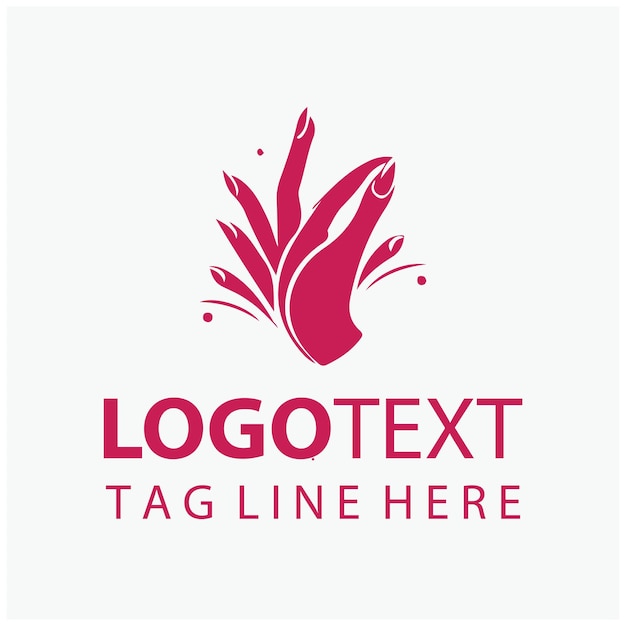 Logotipo de belleza de las uñas