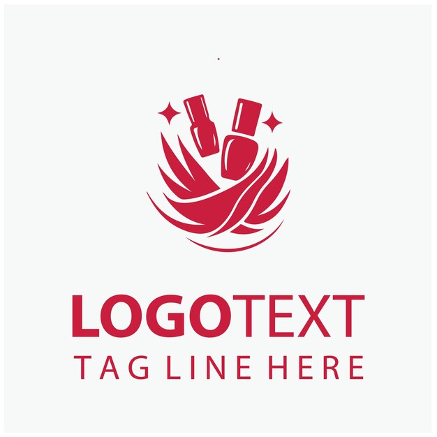 Logotipo de belleza de las uñas