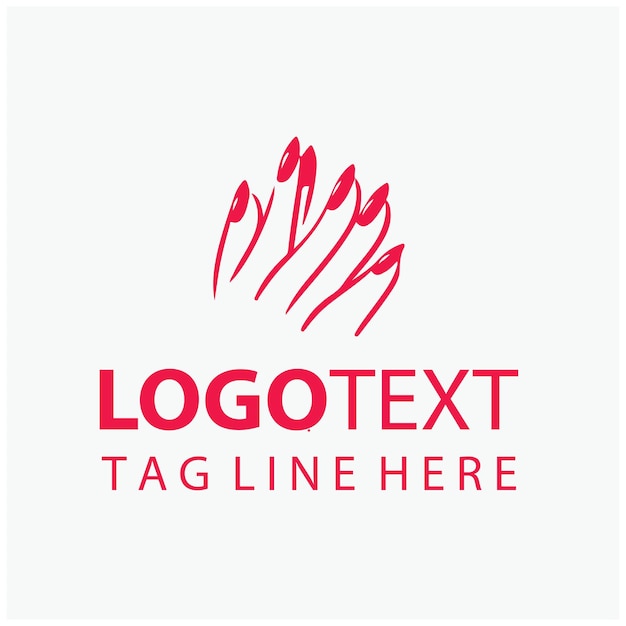 Logotipo de belleza de las uñas