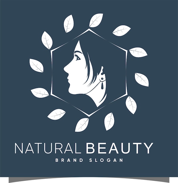 Logotipo de belleza con vector premium de diseño moderno